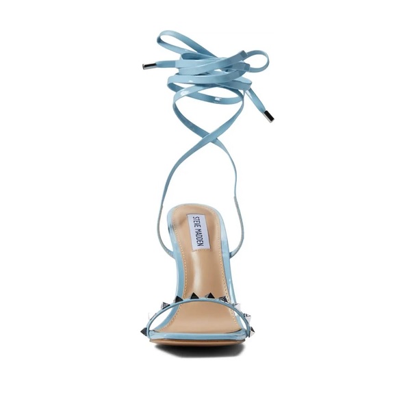 NEW | Steve Madden Underate-S Studded Wrap Heeled Sandals - Picture 9 of 10